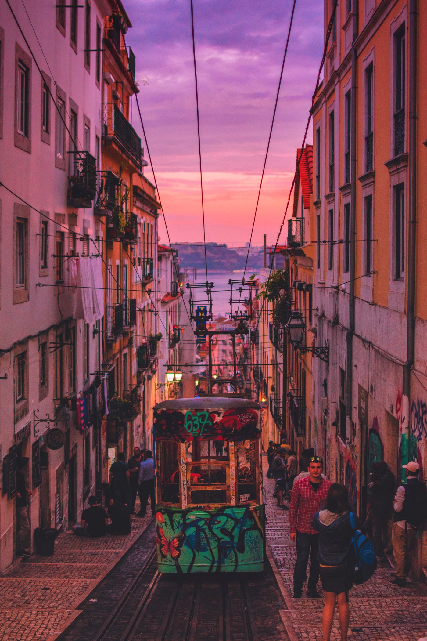 Lisbon nightlife street people
